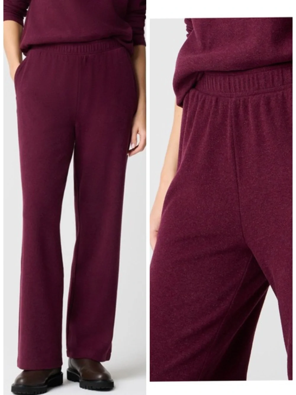 J. Crew Straight-leg Sweatpant in Cloudspun Yarn in Heather Burgundy Size XS NWT